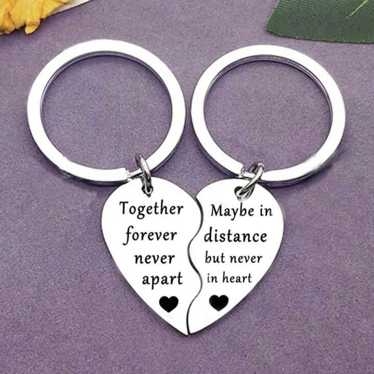 Together Forever, Never Apart Delbar Nyckelring Set - Carlevel - 