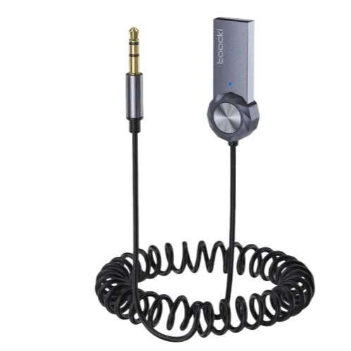 Toocki AUX Ljudmottagare & Bilanpassad Adapter – 3.5mm Handsfree BT 5.1 Sändare för Bilstereo - Carlevel - 