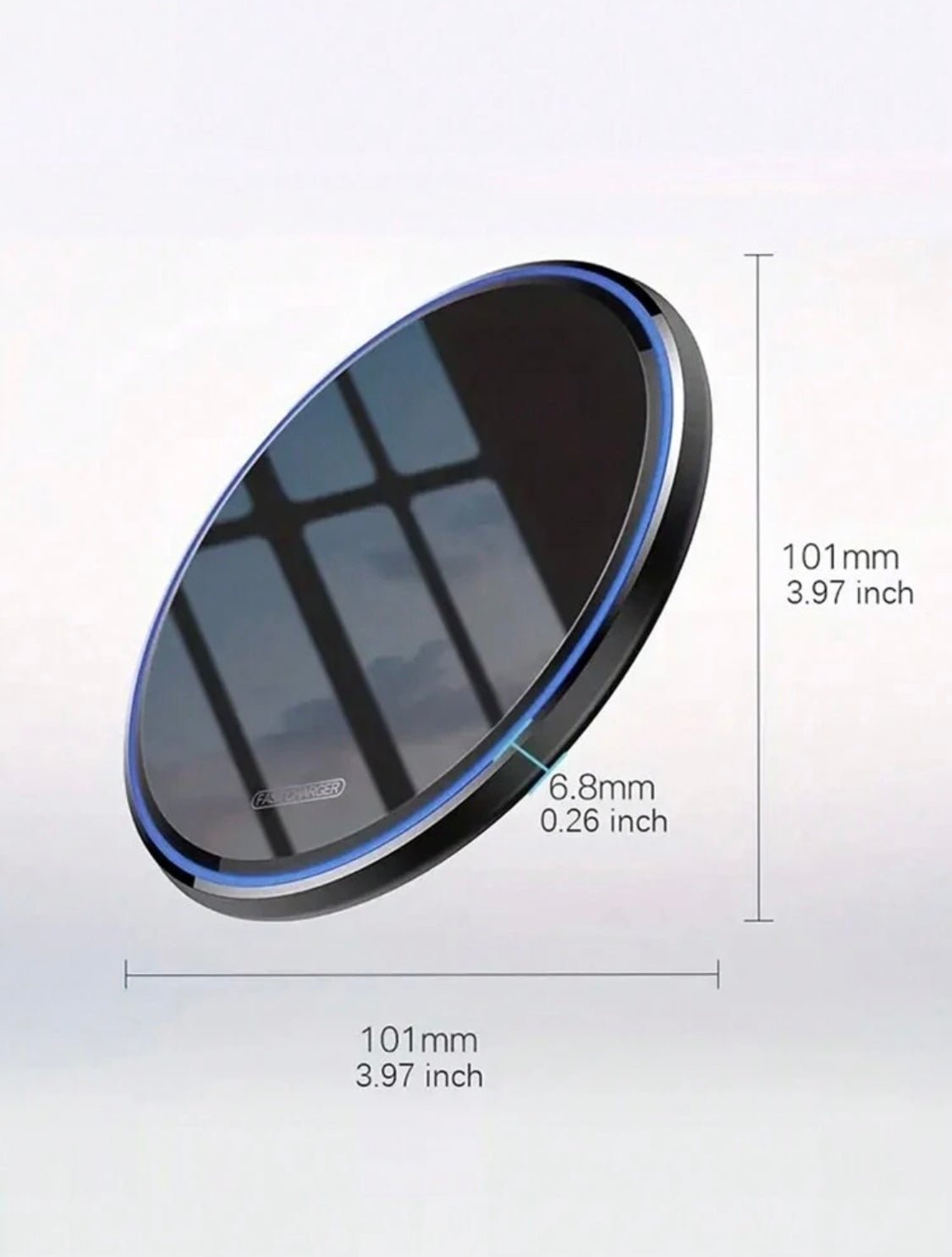 Trådlös laddare 15 W – Kompatibel med iPhone AirPods Samsung Galaxy – närbild detaljer | Carlevel