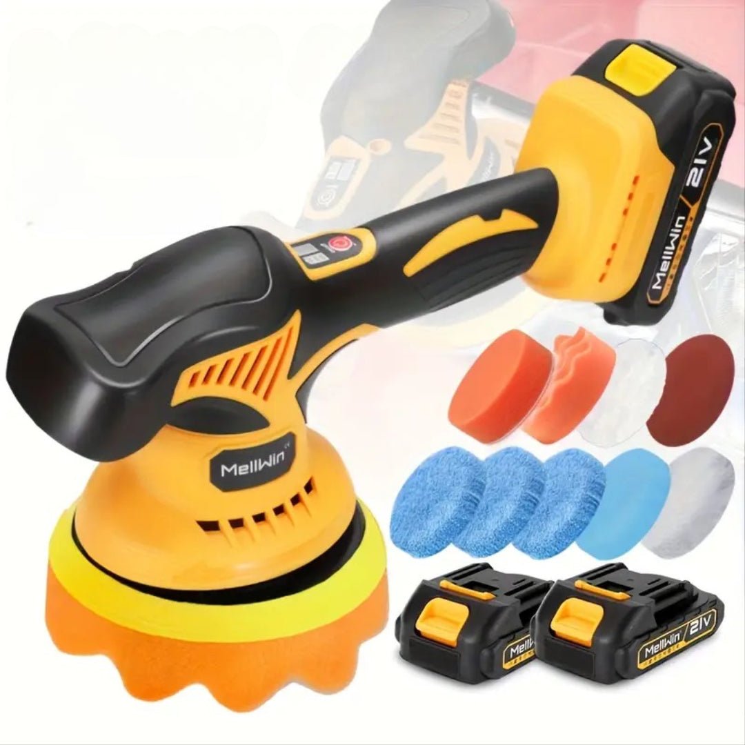 Trådlös polermaskin – 150 mm, 8 hastigheter, 2800–6000 rpm - Carlevel - Bilvård > Polermaskiner