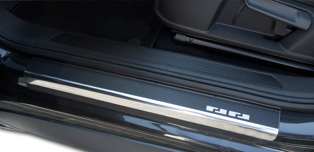 Tröskelskydd VW ID.3 2019+ – kolfiber-vinyl - Carlevel AB - Fordon och delar > Fordonsdelar > Karossdelar