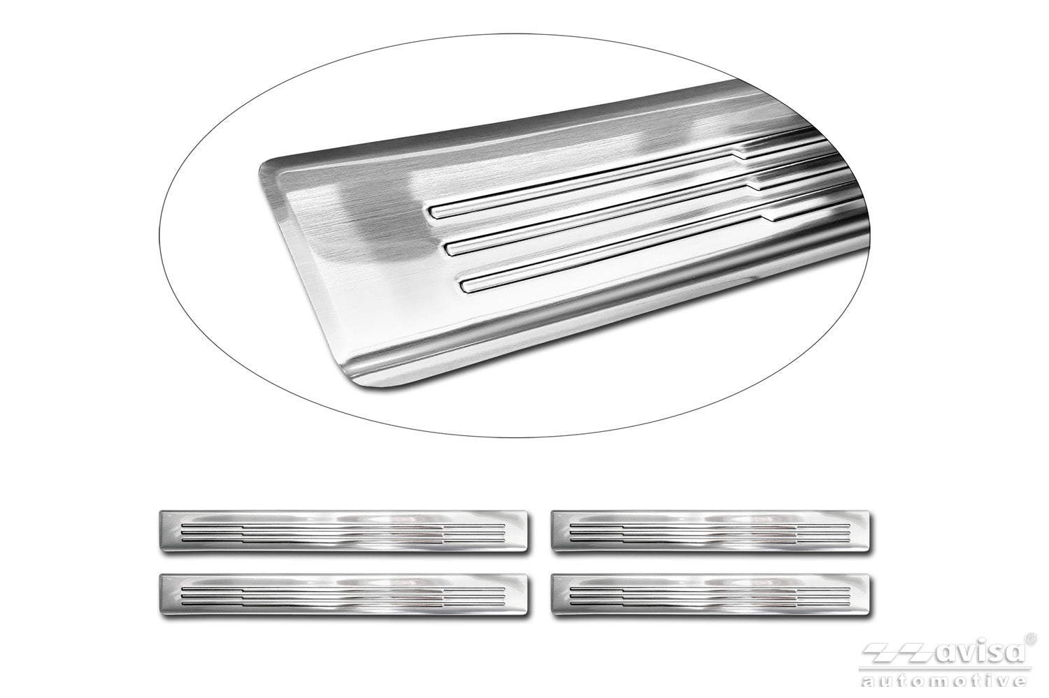 Tröskelskydd Lines Mazda CX-5 III 2025+ – Silver satin | AVISA – bild 1