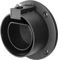 Väggfäste för Typ 2 laddkontakt – Rakt, svart - Carlevel - Väggfästen & hållare för laddkablar