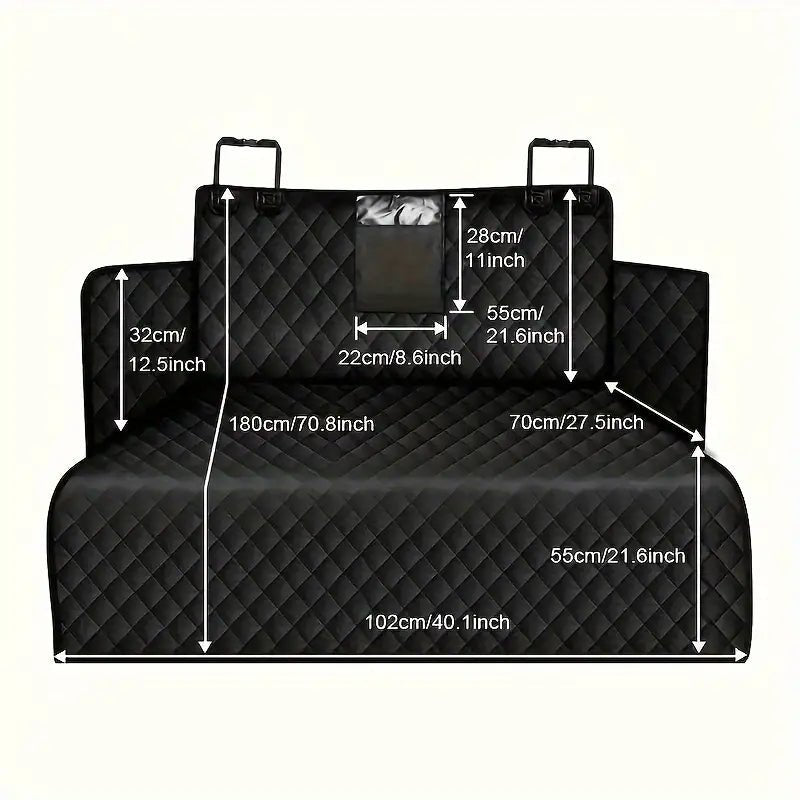 sidovy som visar profil och design av Bagageskydd för Hund – Vattentätt Skydd för Bilens Bagageutrymme – Carlevel