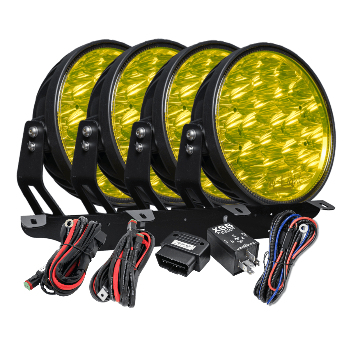 W – Light Phoenix W9 DARK RAD4 – Yellow - Carlevel AB - Fordon och delar > Fordonsdelar > Belysning > Extraljus