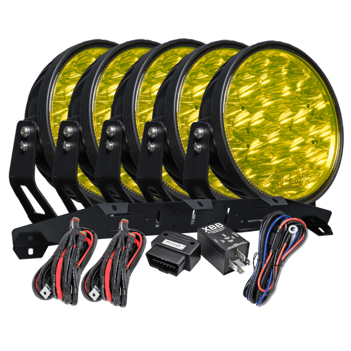 W – Light Phoenix W9 DARK RAD5 – Yellow - Carlevel AB - Fordon och delar > Fordonsdelar > Belysning > Extraljus