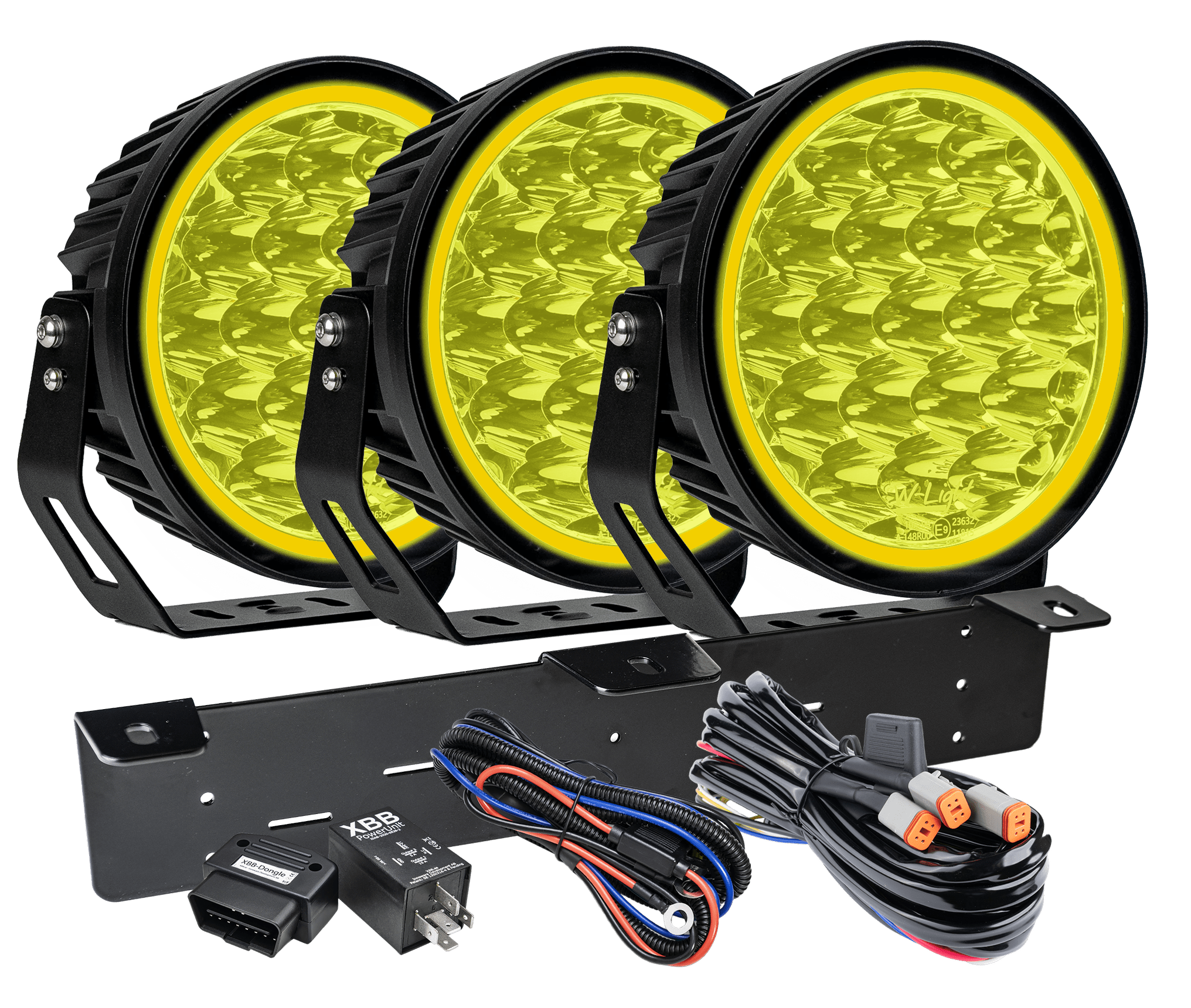 W – Light XTREME W9 RAD3 – Yellow - Carlevel AB - Fordon och delar > Fordonsdelar > Belysning > Extraljus