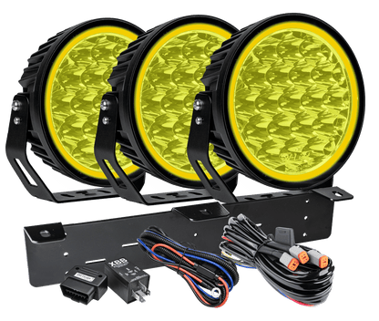W – Light XTREME W9 RAD3 – Yellow - Carlevel AB - Fordon och delar > Fordonsdelar > Belysning > Extraljus