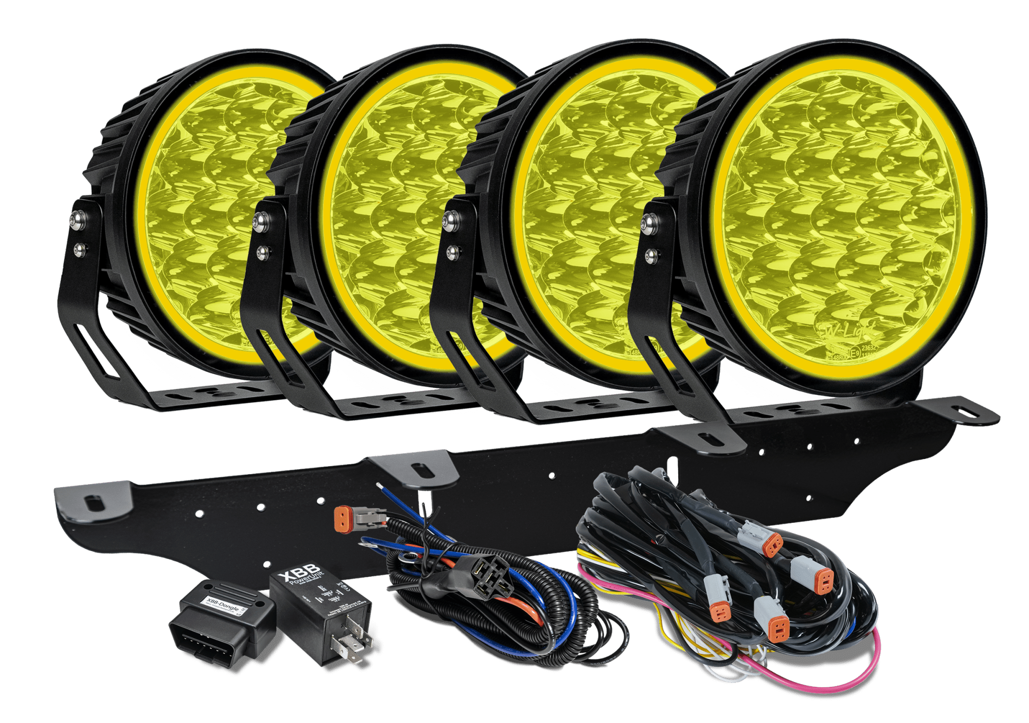 W – Light XTREME W9 RAD4 – Yellow - Carlevel AB - Fordon och delar > Fordonsdelar > Belysning > Extraljus