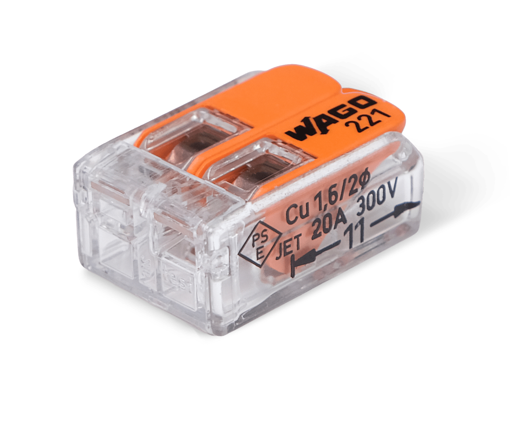 Wago 221 – 412 Splicing connector with levers – 2 – conductor 100 – P - Carlevel AB - Fordon och delar > Fordonsverktyg