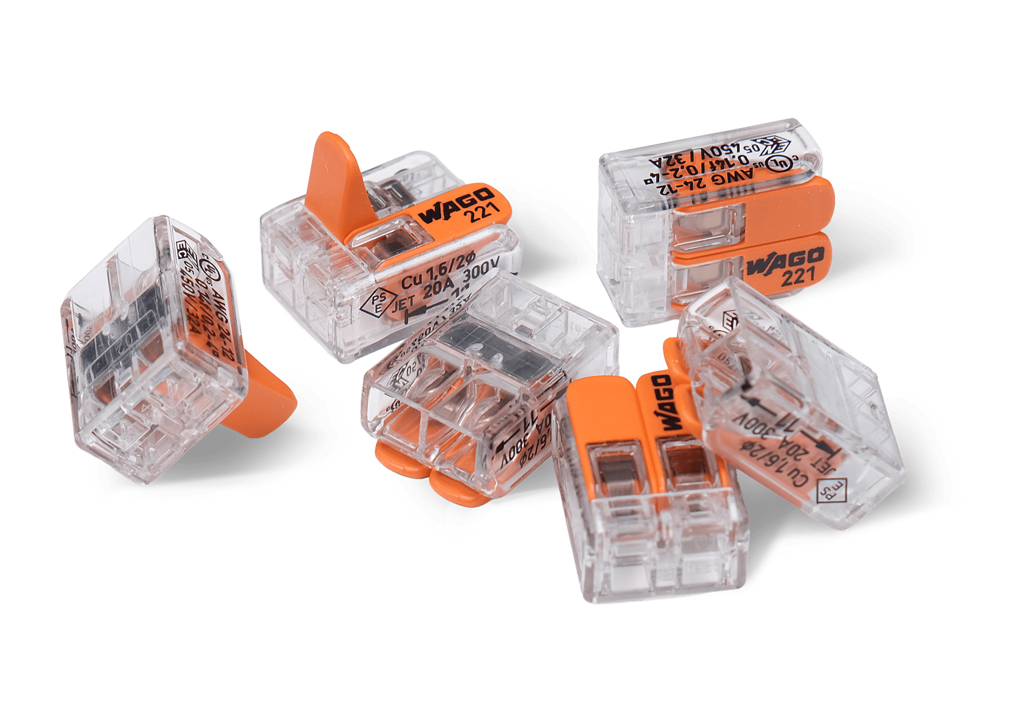 Wago 221 – 412 Splicing connector with levers – 2 – conductor 30 – P - Carlevel AB - Fordon och delar > Fordonsverktyg