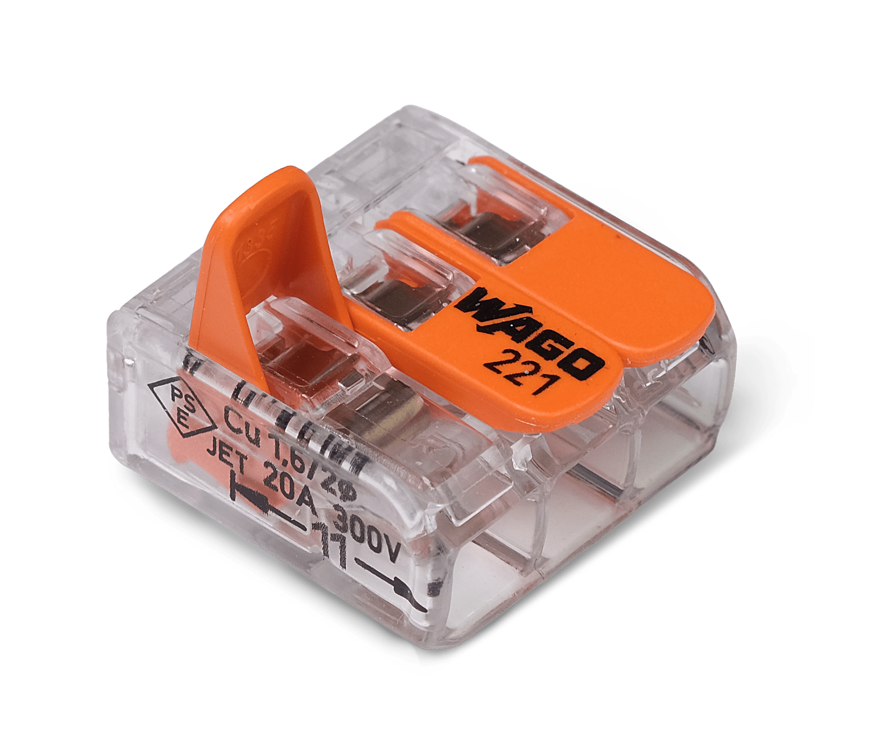 Wago 221 – 413 Splicing connector with levers – 3 – conductor 100 – P - Carlevel AB - Fordon och delar > Fordonsverktyg