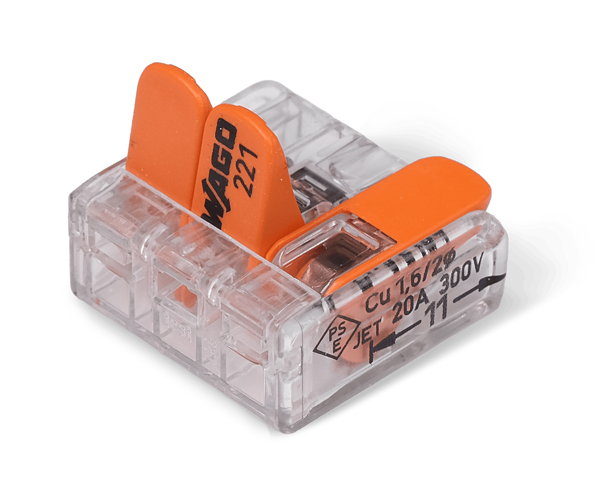 Wago 221 – 413 Splicing connector with levers – 3 – conductor 100 – P - Carlevel AB - Fordon och delar > Fordonsverktyg