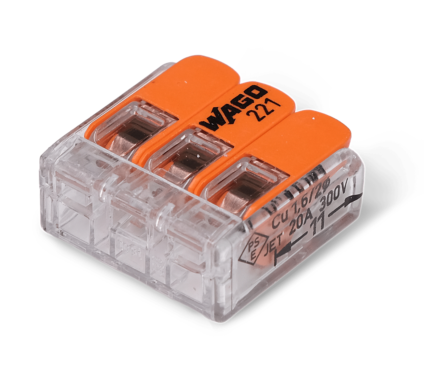 Wago 221 – 413 Splicing connector with levers – 3 – conductor 100 – P - Carlevel AB - Fordon och delar > Fordonsverktyg