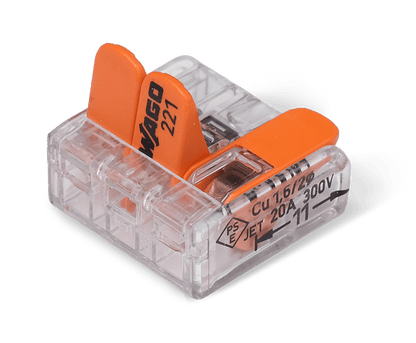 Wago 221 – 413 Splicing connector with levers – 3 – conductor 30 – P - Carlevel AB - Fordon och delar > Fordonsverktyg