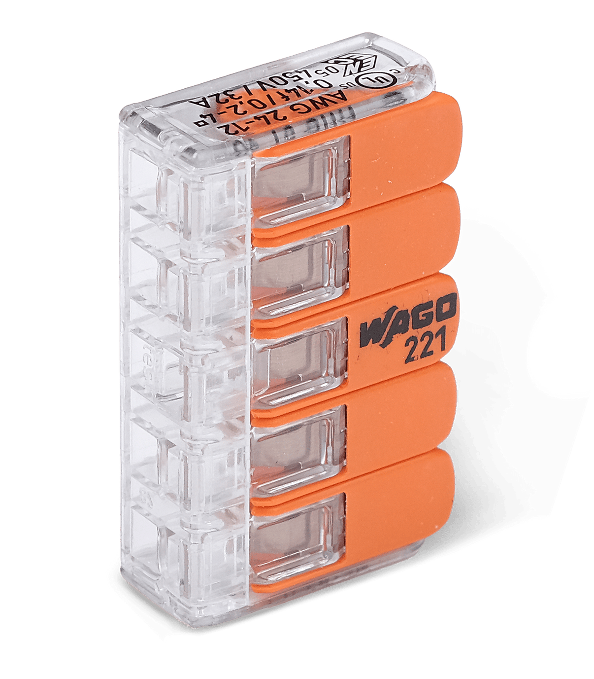 Wago 221 – 415 Splicing connector with levers – 5 – conductor 100 – P - Carlevel AB - Fordon och delar > Fordonsverktyg
