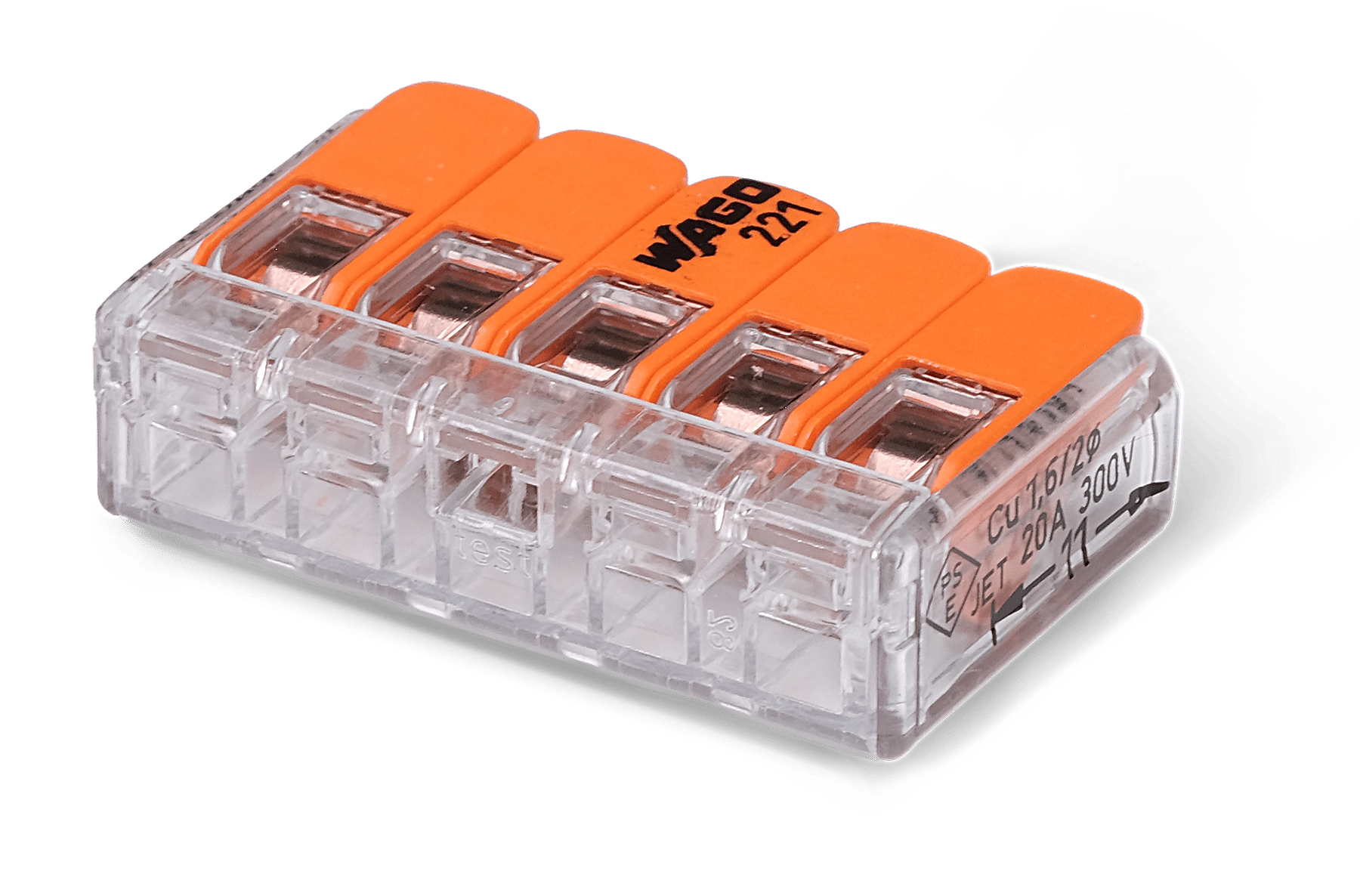 Wago 221 – 415 Splicing connector with levers – 5 – conductor 100 – P - Carlevel AB - Fordon och delar > Fordonsverktyg