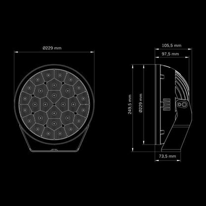 Extraljus Strands Lighting Division Yukon 2.0 Flood 9″ – förpackning och innehåll | Strands Lighting Division